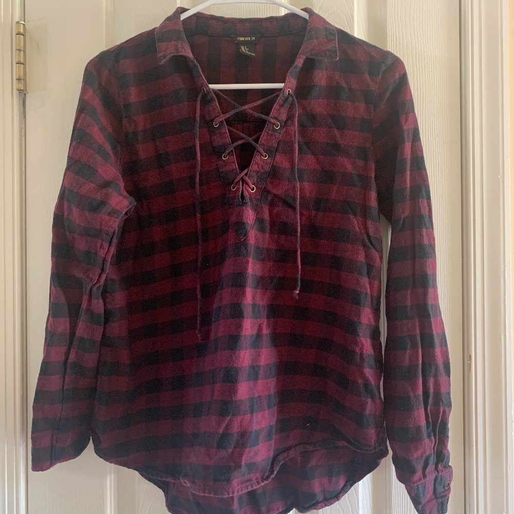 Forever 21 Front tie flannel